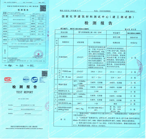 “興紀(jì)龍管道”燃氣檢測報告